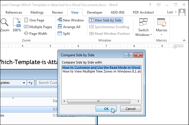 synchronous scrolling in word for mac 2016